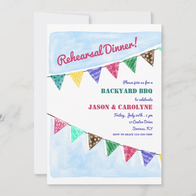 Invitación de marcas de fiesta (Anverso)