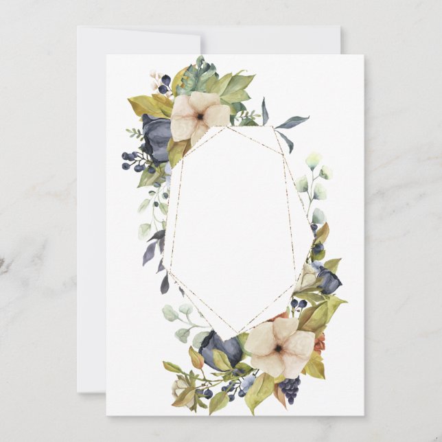 Invitación de marco de cosecha de frutas florales  (Anverso)