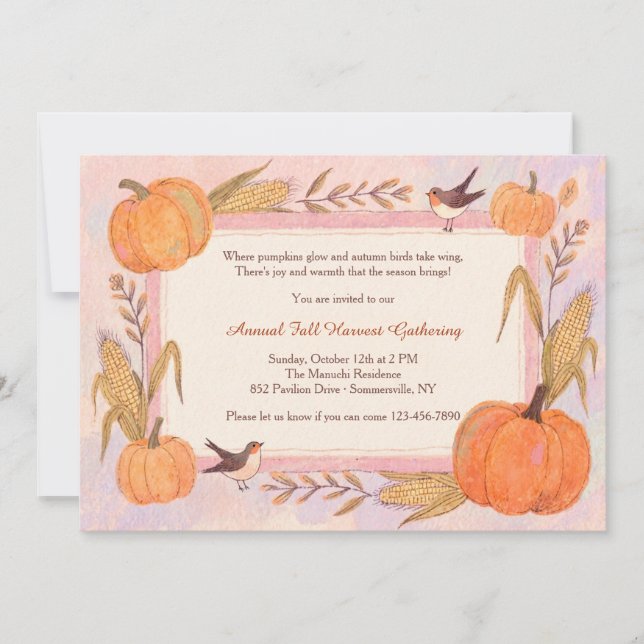 Invitación de Marco de Otoño (Anverso)