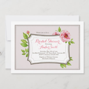 Invitación de marco de peones rosados 2