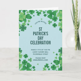 Invitación de Marco de Trébol Minimalista