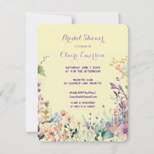 Invitación de marco floral boho