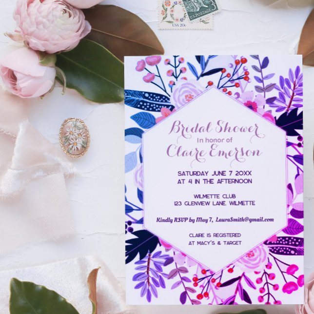 Invitación de marco floral boho (Subido por el creador)