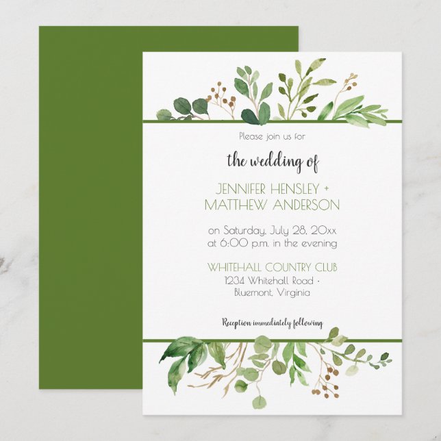 Invitación de marco superior e inferior del sueño  (Anverso / Reverso)