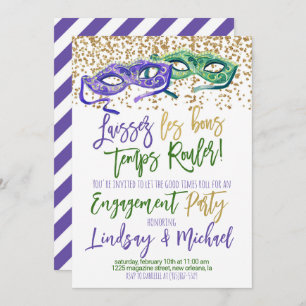 Invitación de Mardi Gras