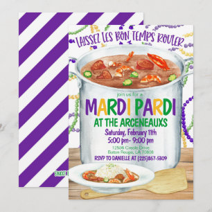Invitación de Mardi Gras