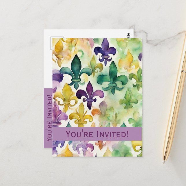 Invitación de Mardi Gras (Anverso/Reverso In Situ)