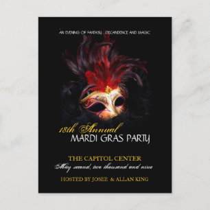 Invitación de Mardi Gras