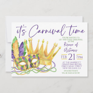 Invitación de Mardi Gras