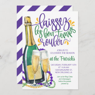 Invitación de Mardi Gras Champagne