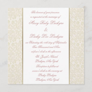 Invitación de marfil y oro