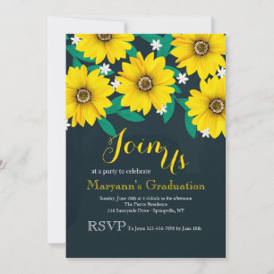 Invitación de margaritas Susan de ojos negros