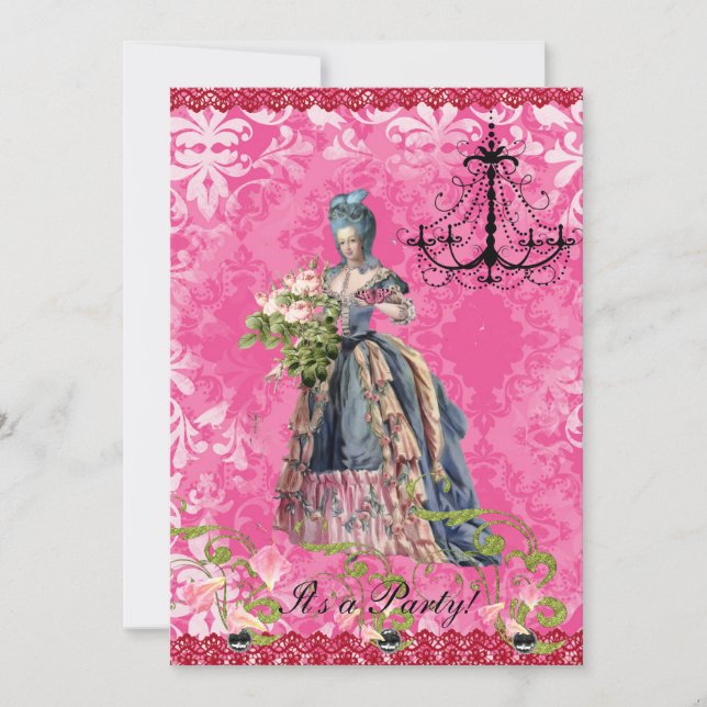 Invitación de Marie de las rosas fuertes (Anverso)