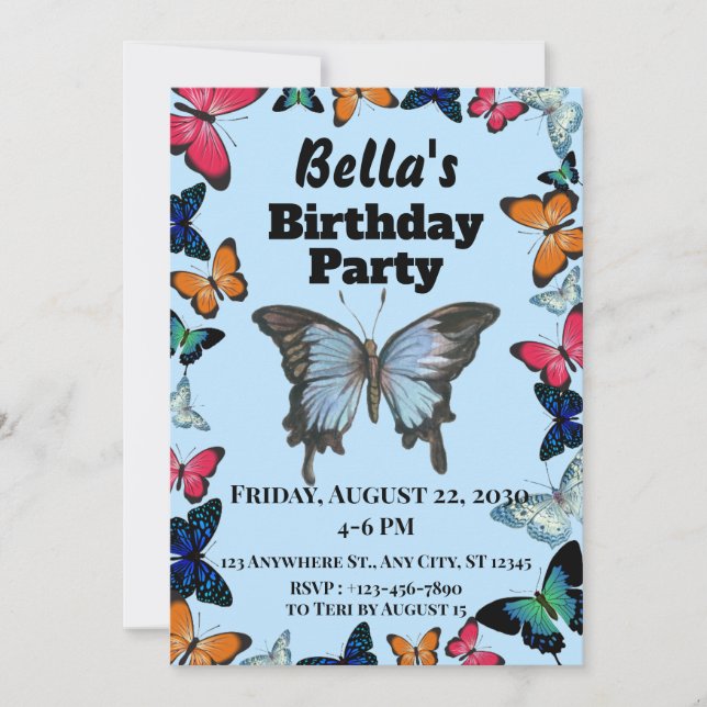 Invitación de Mariposa (Anverso)