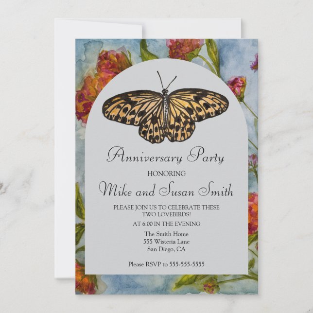 Invitación de Mariposa (Anverso)