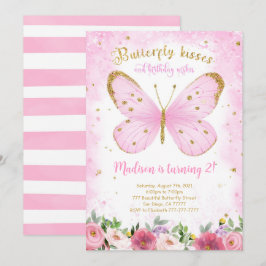 Invitación de mariposa acuarela