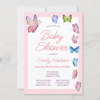 Invitación de mariposa editable