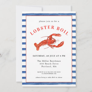 invitación de mariscos para hervir langostas en ve