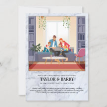 Invitación de Mármol de ducha virtual