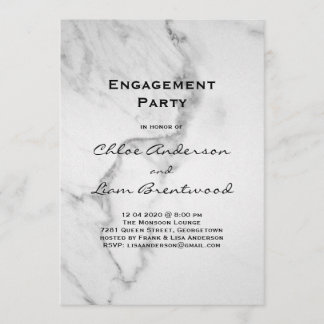 Invitación de mármol elegante del fiesta de