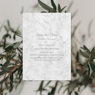 Invitación de mármol elegante gris para guardar la
