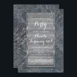 Invitación de mármol moderna gris negra verde del<br><div class="desc">Invitación de mármol moderna gris negra verde del diseñador</div>