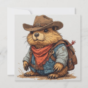 invitación de marmota vaquera