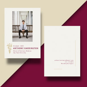 Invitación de marrón de graduación veterinaria