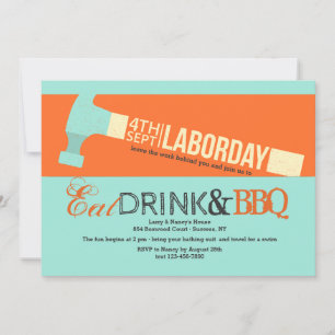 Invitación de martillo por el Día del Trabajo