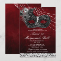 Invitación de Máscara de Diamante de Cumpleaños Sw