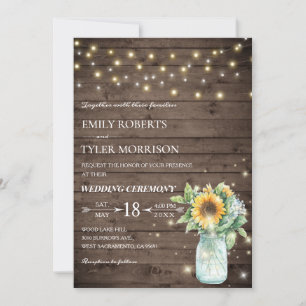 Invitación de matrimonio a la Fiesta Rustica de Gi