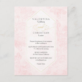 Invitación de matrimonio a Rosas de época