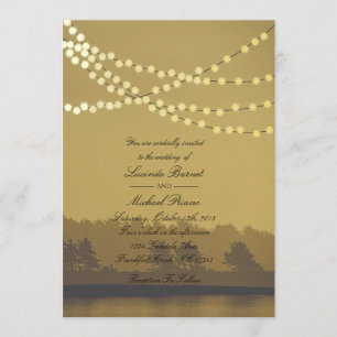 Invitación de matrimonio a una cuerda al aire libr