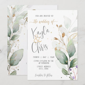 Invitación de matrimonio con código QR RSVP