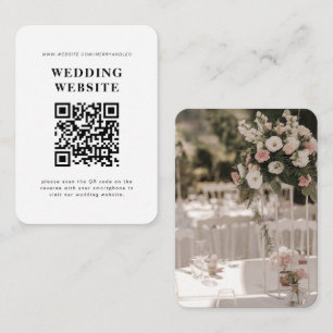 Invitación de matrimonio con código QR RSVP