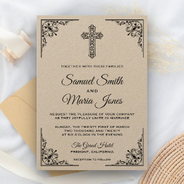 Invitación de matrimonio cruzado de la banda negra