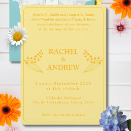 Invitación de matrimonio curvo brillante