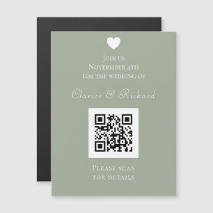 Invitación de matrimonio de código QR moderno todo