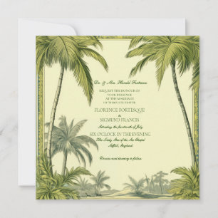 Invitación de matrimonio de destino de árbol de pa