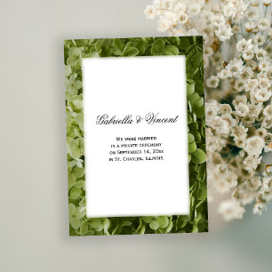 Invitación de matrimonio de flores de hidrangea ve