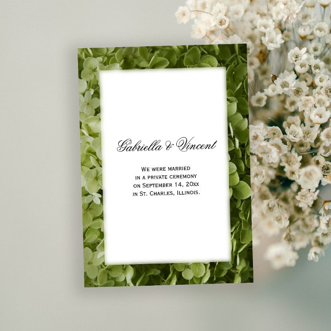 Invitación de matrimonio de flores de hidrangea ve (Subido por el creador)