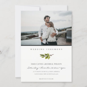 Invitación de matrimonio de foto de bifurcación de