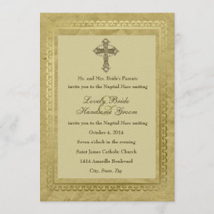 Invitación de matrimonio de la Cruz Católica Vinta