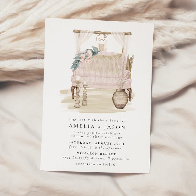Invitación de matrimonio de parejas de playa bohem (Subido por el creador)