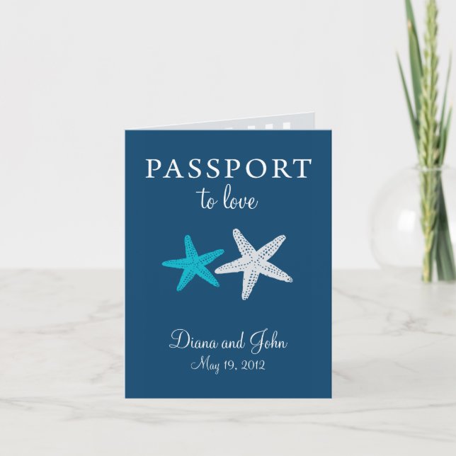 Invitación de matrimonio de pasaporte de New Jerse (Anverso)