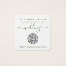 Invitación de matrimonio de piña floral de código 