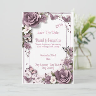 Invitación de matrimonio de plantilla de marco mal