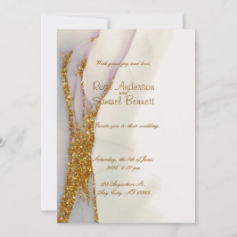 Invitación de matrimonio de Purpurina de tinta de
