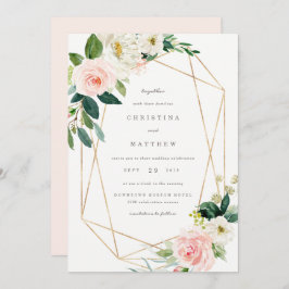 Invitación de matrimonio de romántico de primavera