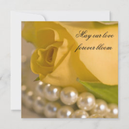 Invitación de matrimonio de rosa amarilla/de Elope